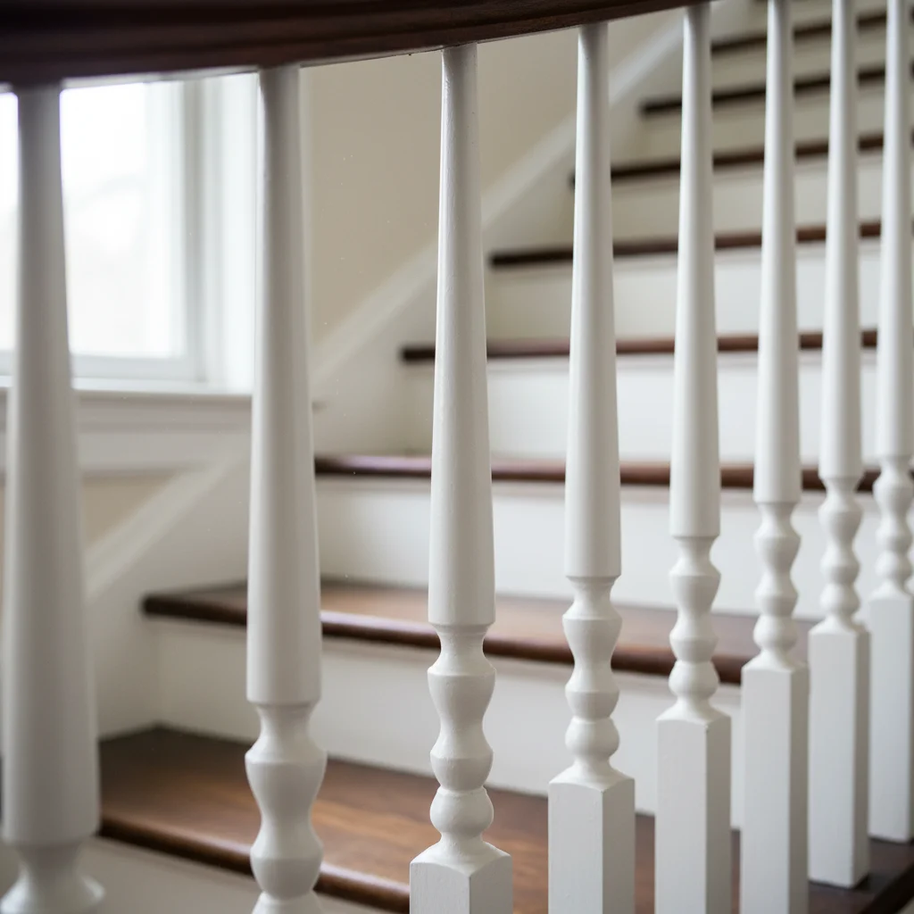 Wood stair balusters