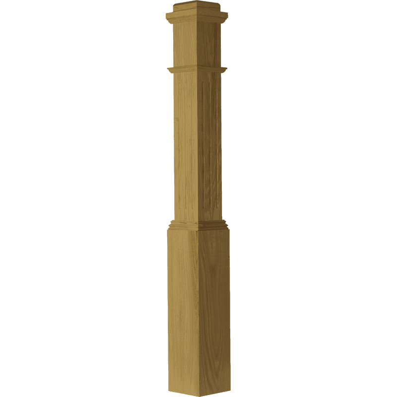 4091 Fluted Box Newel Post 6 1/4 Inch x 55 Inch