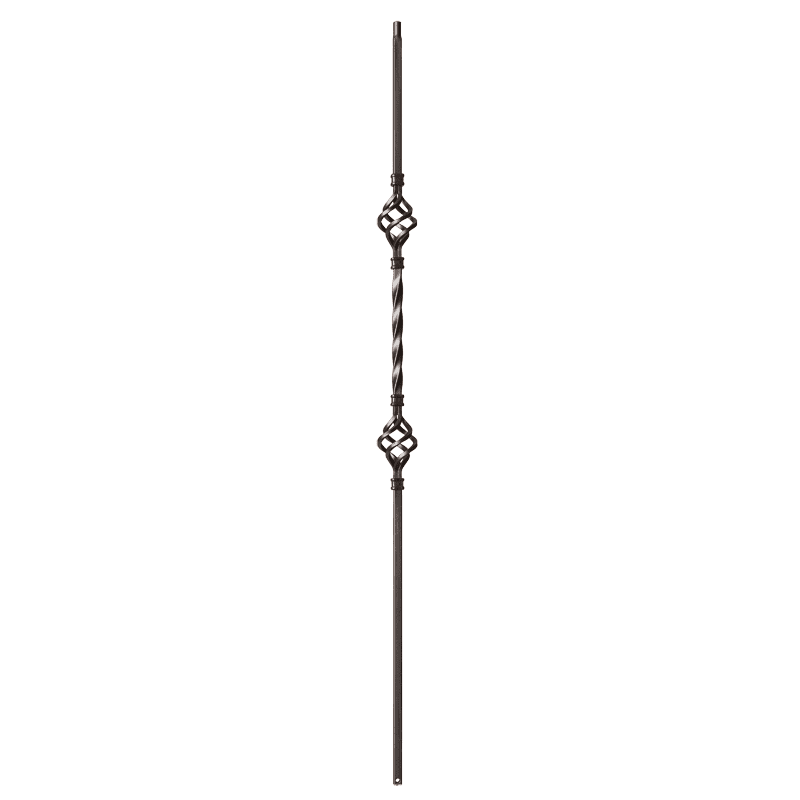 9004TB Double Basket Iron Balusters 1/2 Inch Bar
