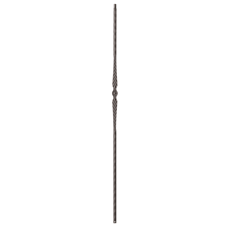 9021HE Single Ball Hammered Edge Iron Balusters 9/16 Inch