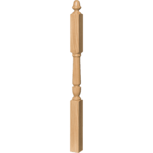 Bunker Hill Style 14.5 Inch Block Top Newel Post