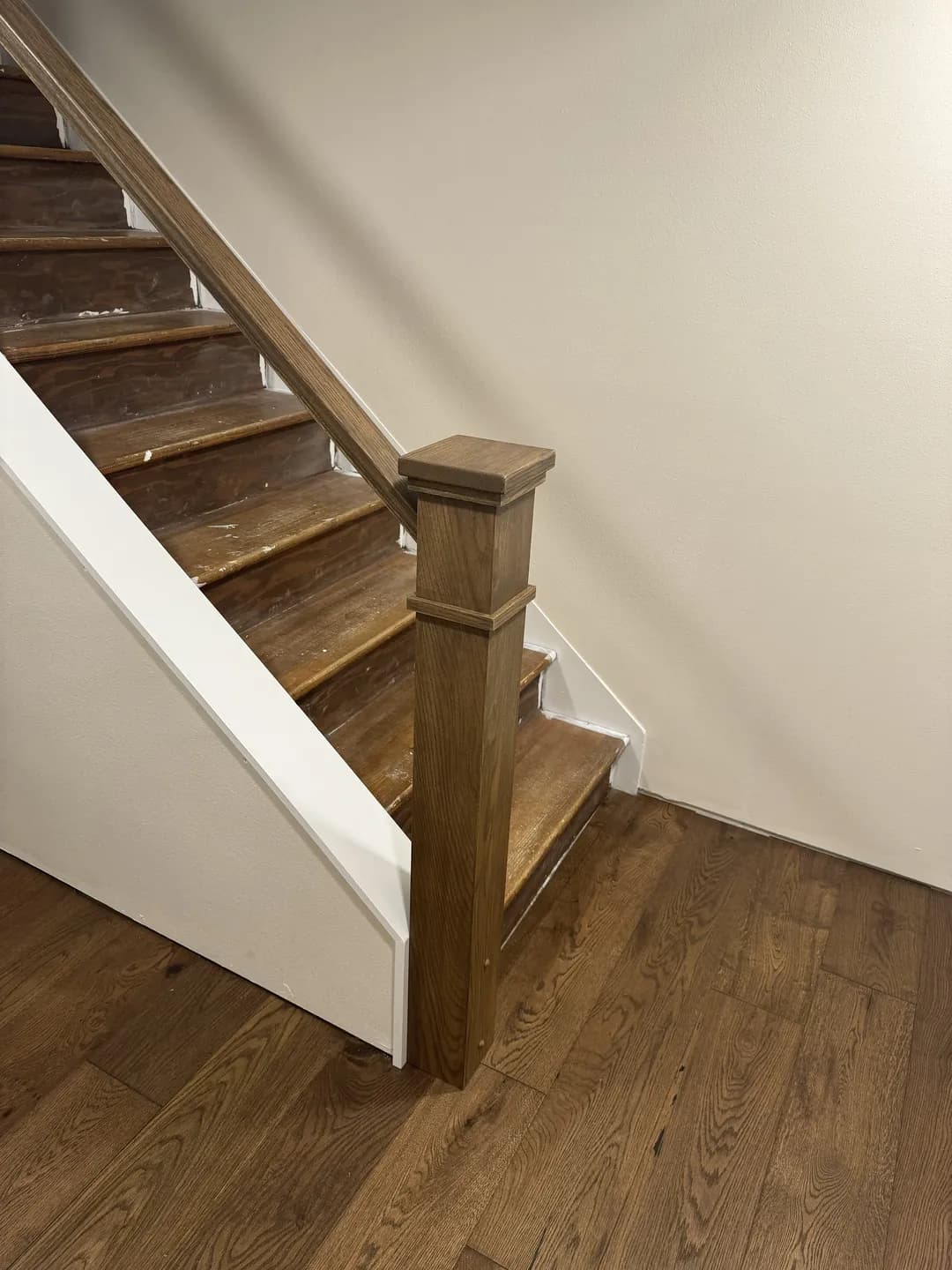 Real customer staircase built with BuyRailParts stair parts