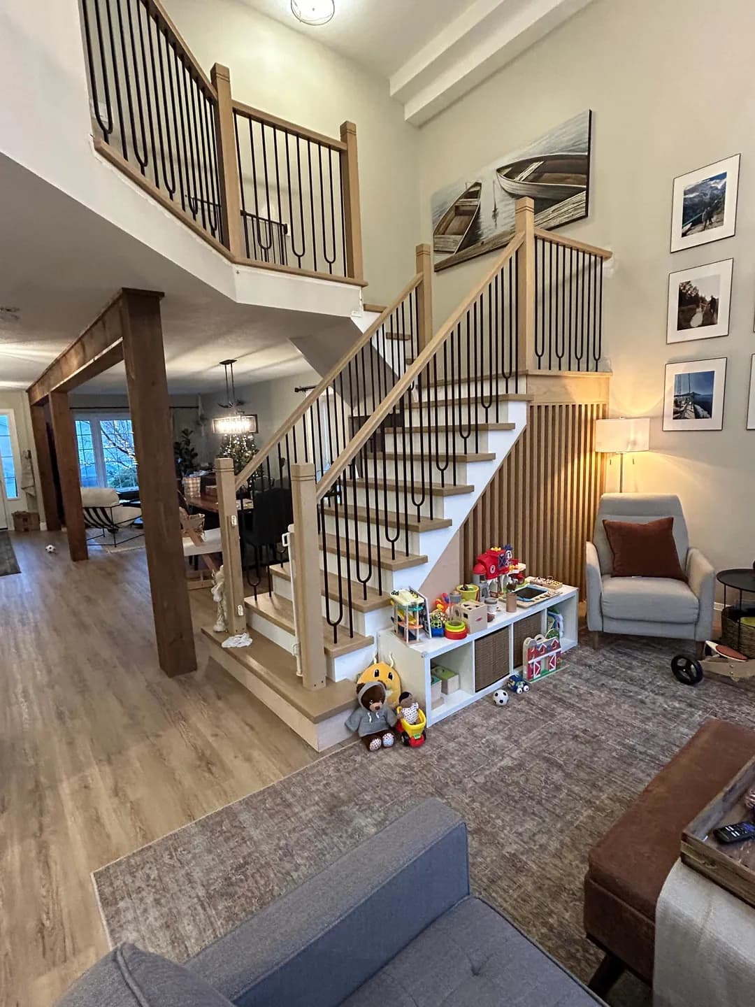 Real customer staircase built with BuyRailParts stair parts
