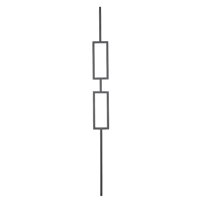 9091CS Double Rectangle Iron Balusters 1/2 Inch Bar main view