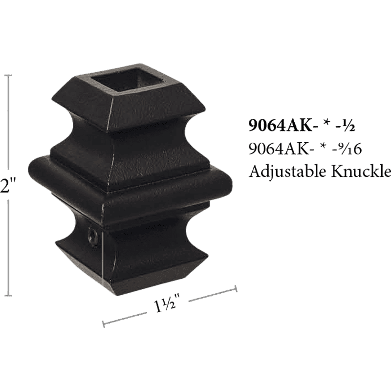 9064AK 1/2 Adjustable Knuckle with Set Screw 1/2 Inch view 2