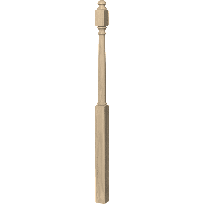 Colonial Style B-Series 5 Inch Block Top Newel Post main view