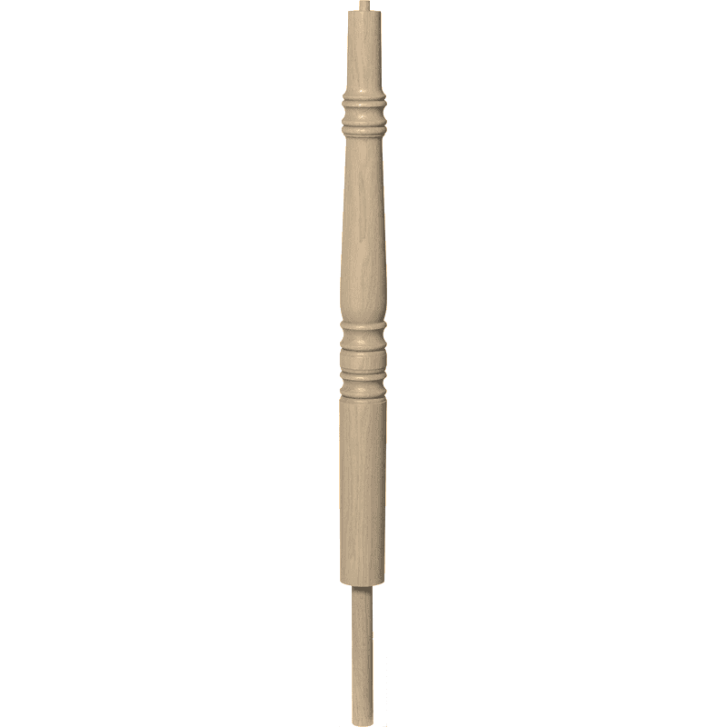 Pin Top Hampton Style Newel Post with Rounded Bottom main view