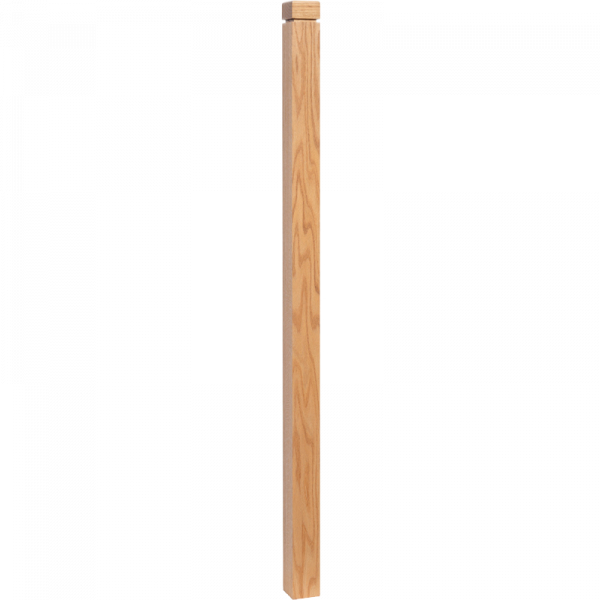 Notched Top Blank Newel Post With Eased Top Edges