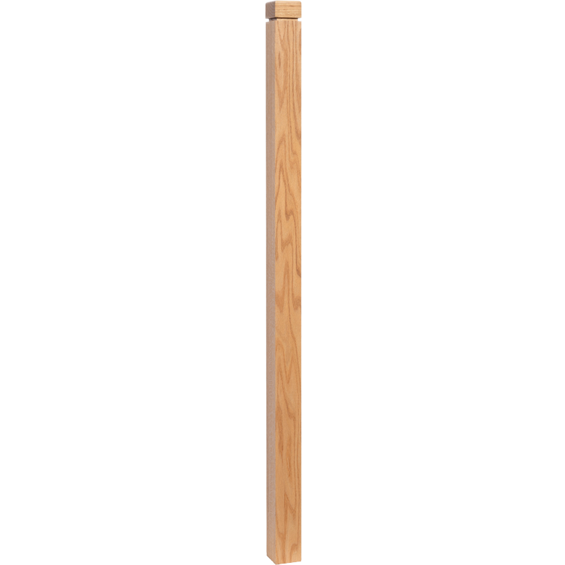 Notched Top Blank Newel Post With Eased Top Edges