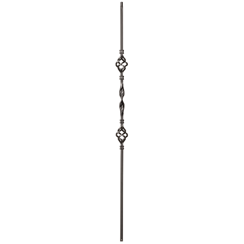 9013RS Single Ribbon and Double basket Iron balusters 1/2" bar