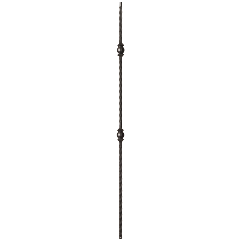 9033HF Double ball with hammered Face Iron balusters 9/16"