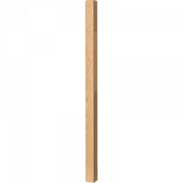 F-4000 Chamfered Top Fluted blank Newel Post