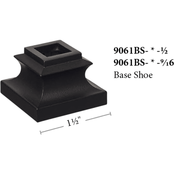 9061BS_1/2 Flat Iron baluster shoe