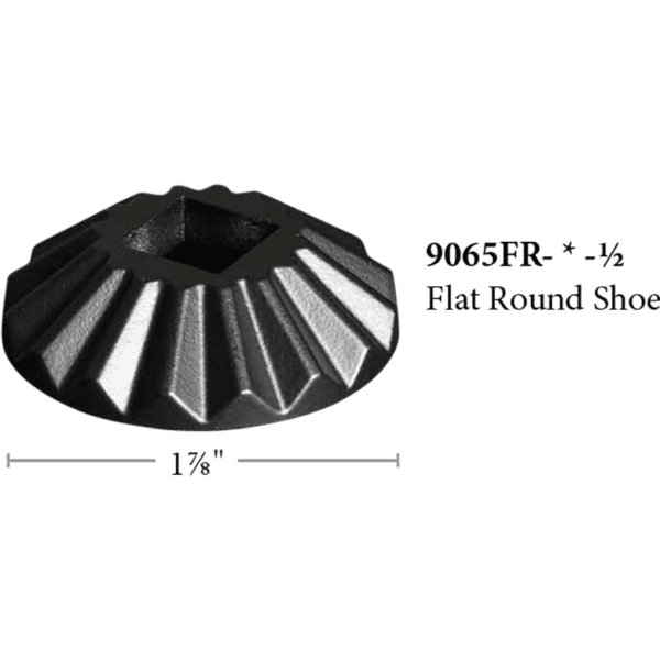 9065FR_1/2 Flat round baluster shoe 1/2"