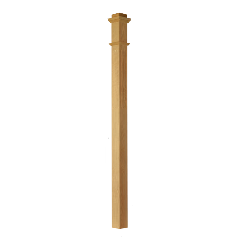 4075 Fluted Solid box newel post 3 1/2" x 58"
