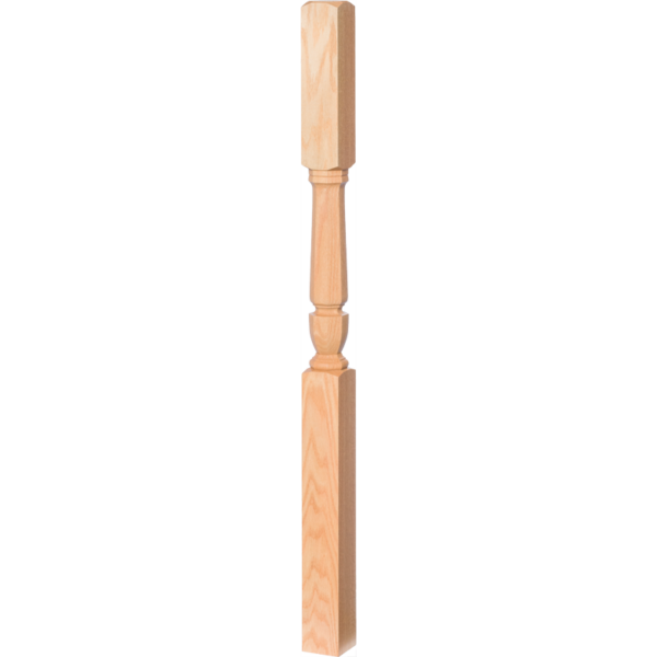 4136 Bunker Hill style Newel Post with 14.5" Block Top and Interchangable Finial